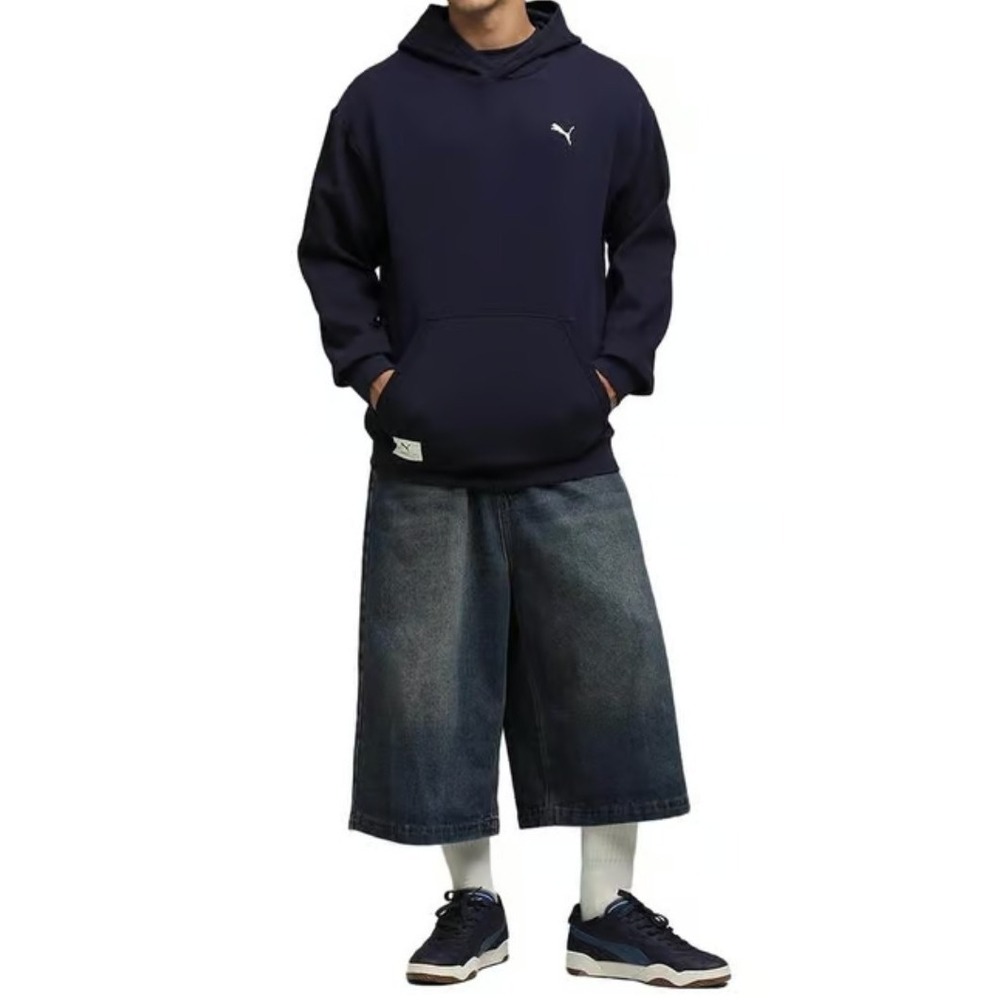 New Mens PUMA Class Pinnacle Pullover Hoodie Navy Blue Relaxed Fit XXL MSRP: $55